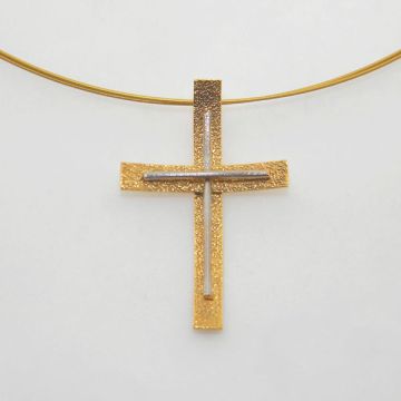 Kreuz Silber  Vergoldet