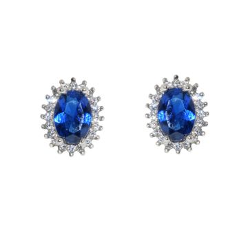 Magnific handmade Silver Earring decorate with precious stones