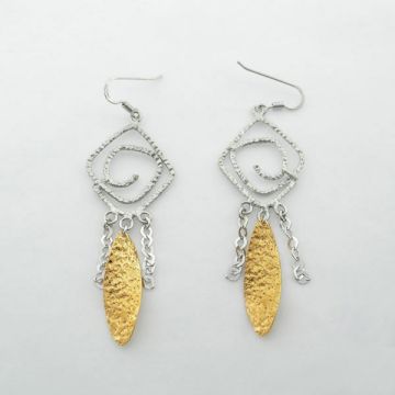 Silver Earrings Gold plated
