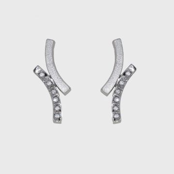 Silver Earrings with zircon