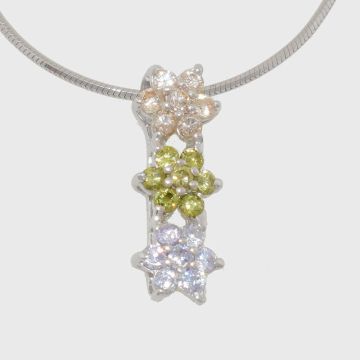 Silber Anhänger mit Zirkon Steinen