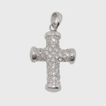 Silber Kreuz 925 mit Zirkon Steinen