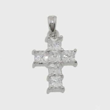 Silber Kreuz 925 mit Zirkon Steinen