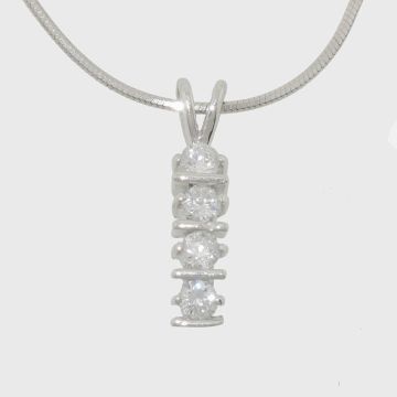 Silber Anhänger mit Zirkon