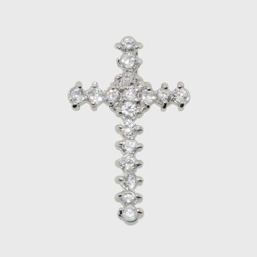 Silber Kreuz 925 mit Zirkon Steinen