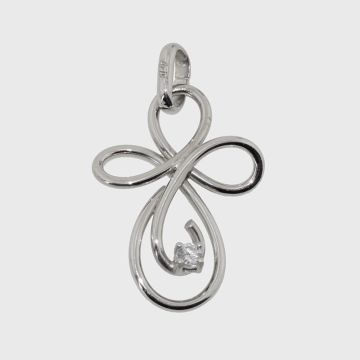 Silber Kreuz 925 mit Zircon stein