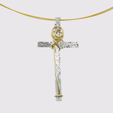 Silber Kreuz Vergoldet