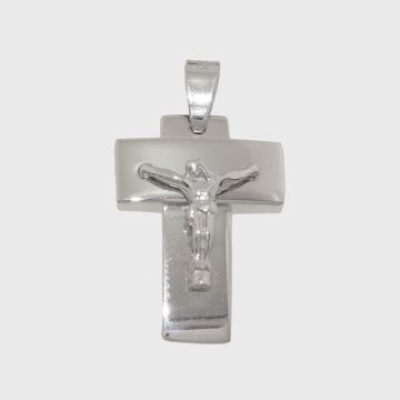 Silber Kreuz 925 mit geschnitzten Jesus