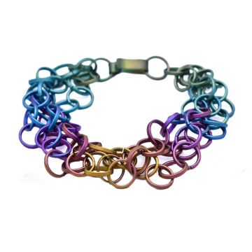 Bracelet made of titanium. Various colors