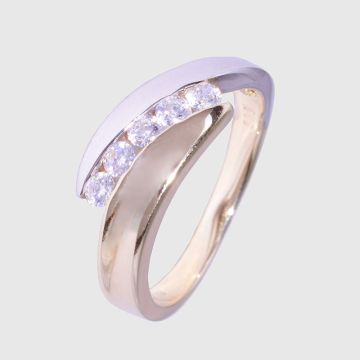 Ring Weiß Gelbgold 14 kt