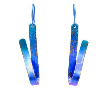 Twisted Titanium Dangle Earrings For Sensitive Skins
