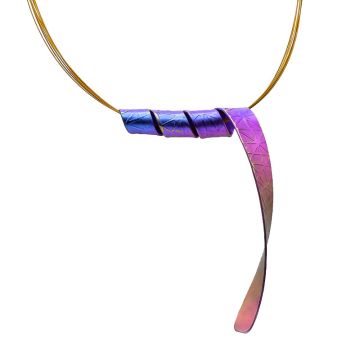 Twisted Anodized Titanium Pendant. In various colors