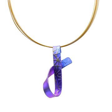 Purple Titanium Twisted Pendant 