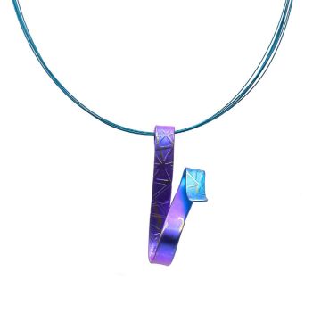 Iridescent Twisted Titanium Pendant 