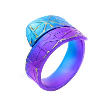 Anodized Titanium Adjustable Ring. In different colors