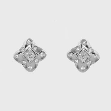 Silver Earrings with zircon